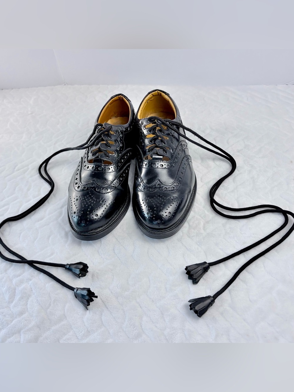 Gaelic Themes Brogues Traditional Scottish Kilt shoes Bag Pipe Band US Size 10.5